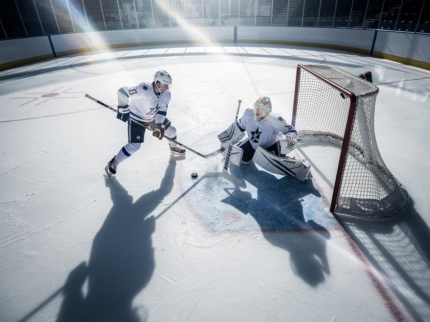 Jason Robertson of the Dallas Stars scores a wraparound goal against Andrei Vasilevskiy in NHL actio
