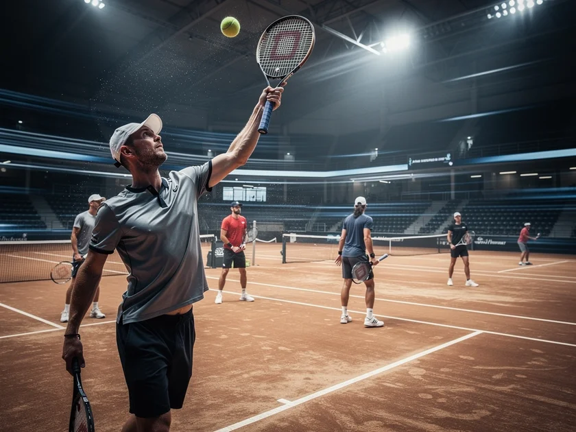 Jessica Pegula preparing to serve during the 2026 BNP Paribas Open at Indian Wells