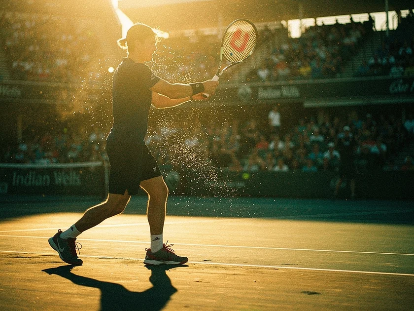 Novak Djokovic on a hardcourt surface at Indian Wells BNP Paribas Open 2026