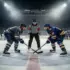 New York Rangers players on the ice at Prudential Center during the 6-3 loss to New Jersey Devils